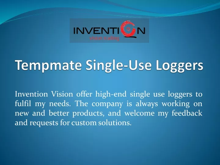 tempmate single use loggers