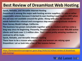 best review of dreamhost web hosting