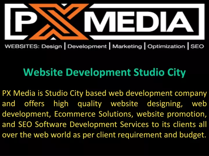 website development studio city