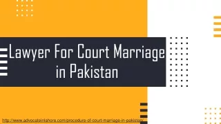 Court Marriage in Pakistan - Let Concern Procedure of Court Marriage in Pakistan By Lawyer