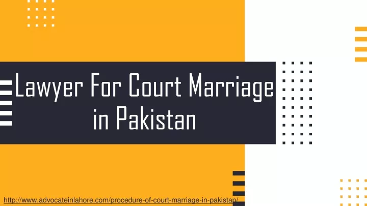 lawyer for court marriage in pakistan
