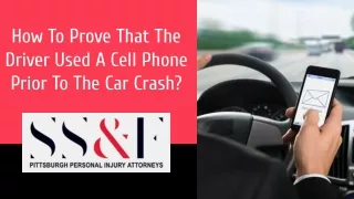 how to prove that the driver used a cell phone