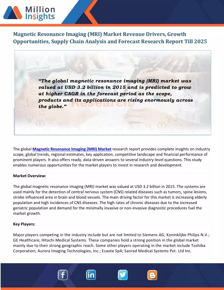 magnetic resonance imaging mri market revenue