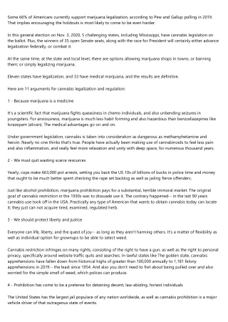 Cannabis Legalization & Regulation Debates, and Truths, to Help You Best Decide on Election Day