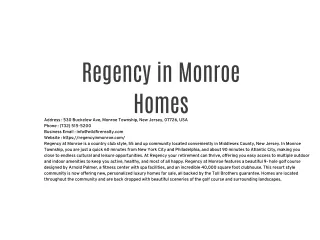 Regency in Monroe Homes