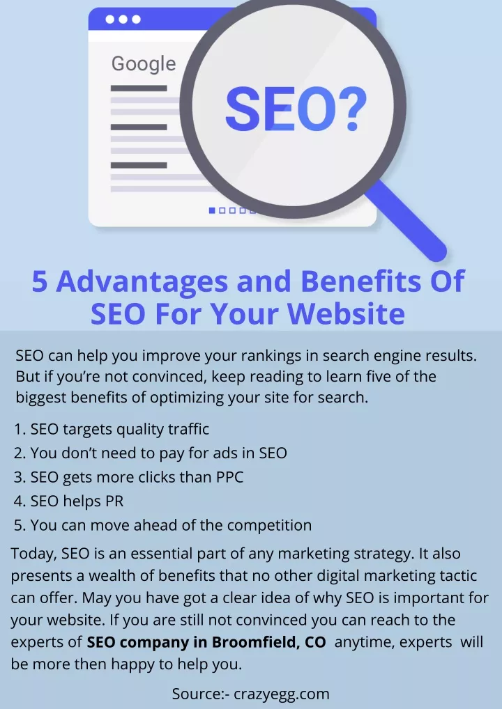 5 advantages and benefits of seo for your website