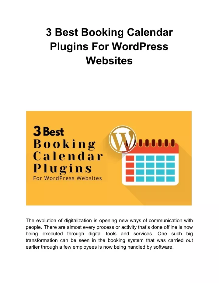 3 best booking calendar plugins for wordpress