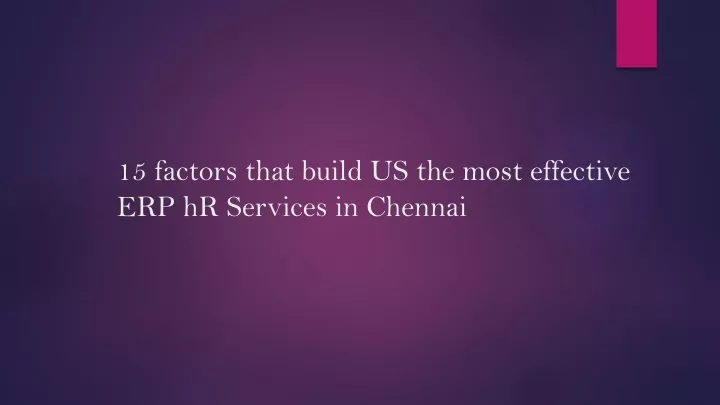 15 factors that build us the most effective erp hr services in chennai