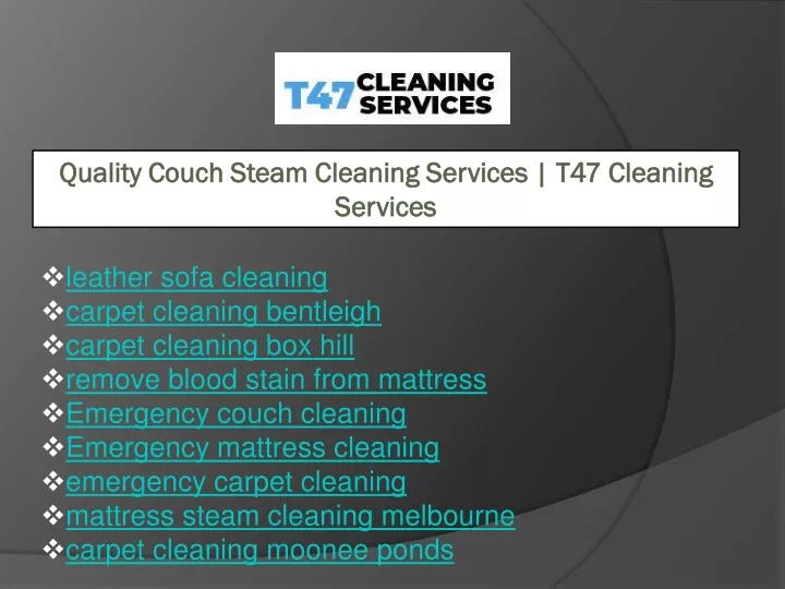 quality couch steam cleaning services