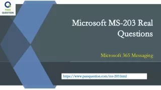 Microsoft 365 Messaging MS-203 Exam Questions