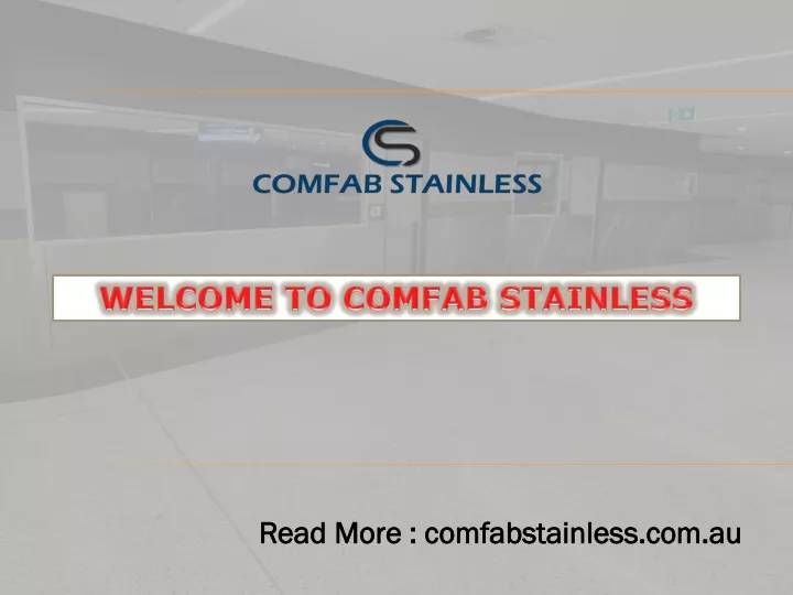 welcome to comfab stainless