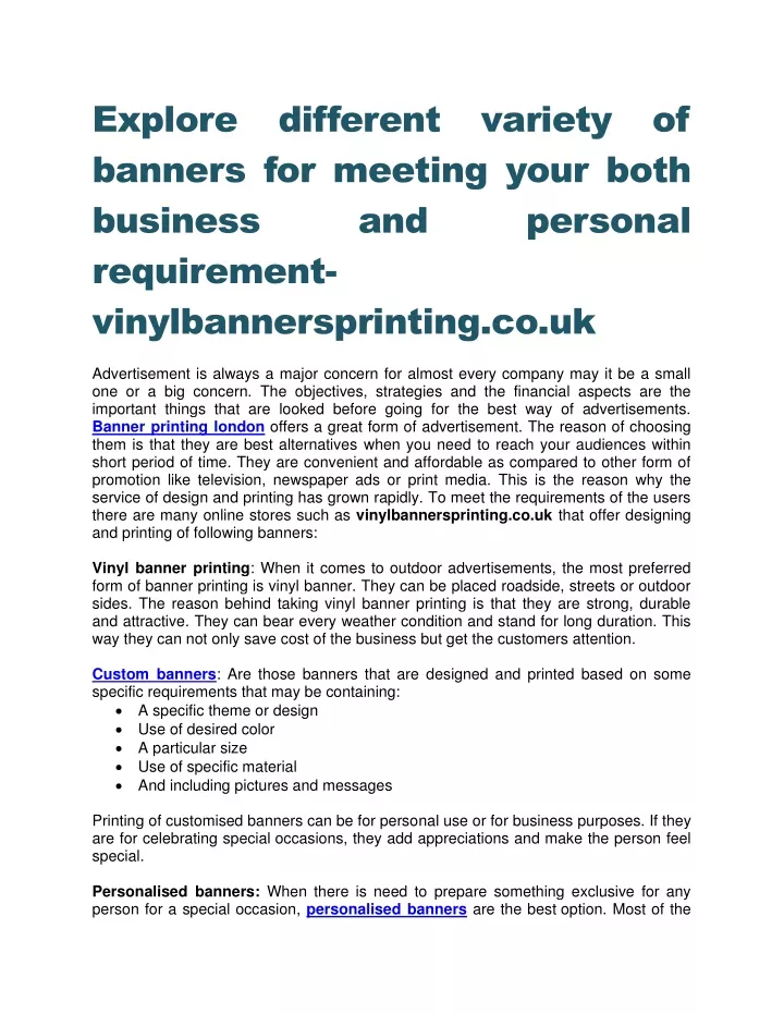 explore different variety of banners for meeting