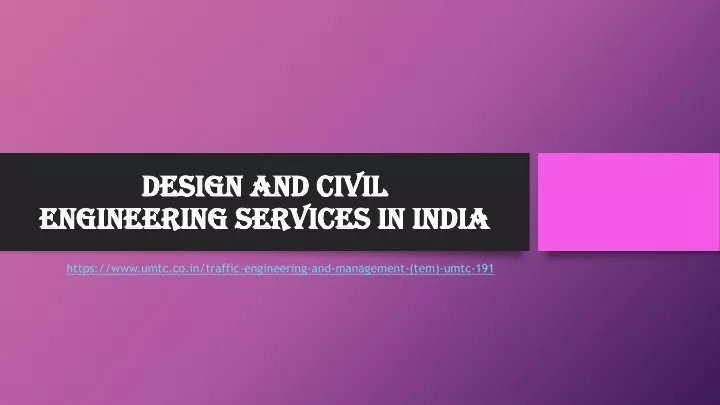 design and civil engineering services in india