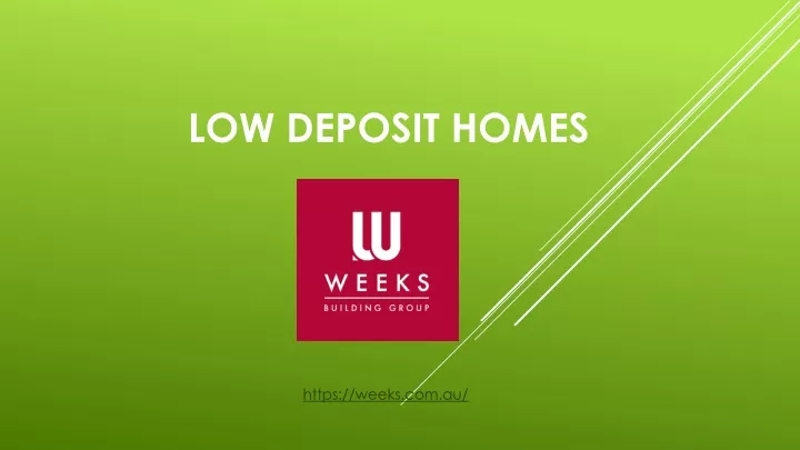 low deposit homes