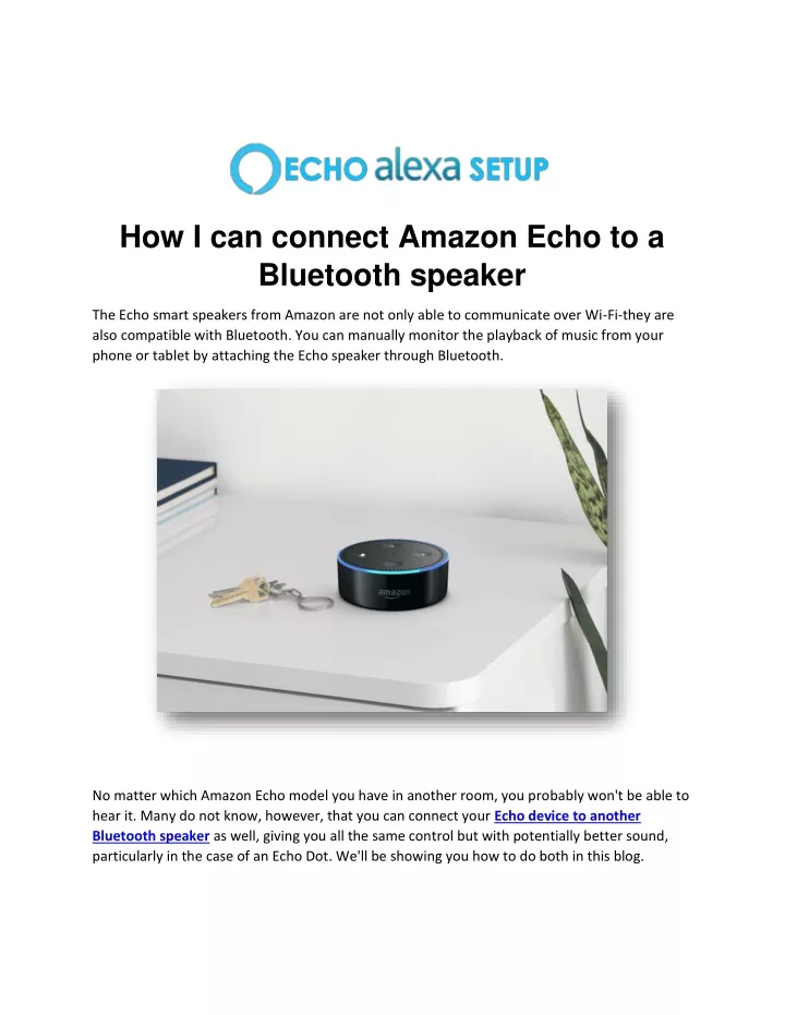 how i can connect amazon echo to a bluetooth