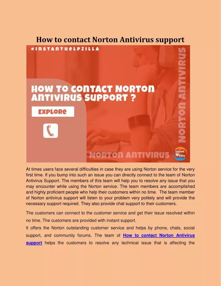 how to contact norton antivirus support