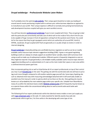 drupal webdesign professionele website laten maken