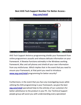 best avg tech support number for better access