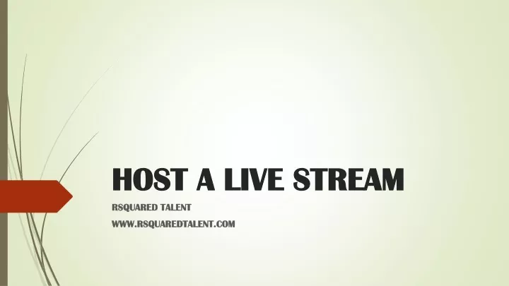 host a live stream