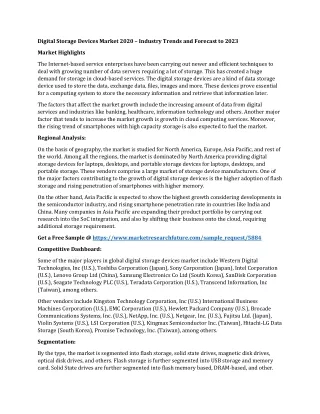 digital storage devices market 2020 industry