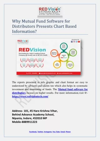 why mutual fund software for distributors