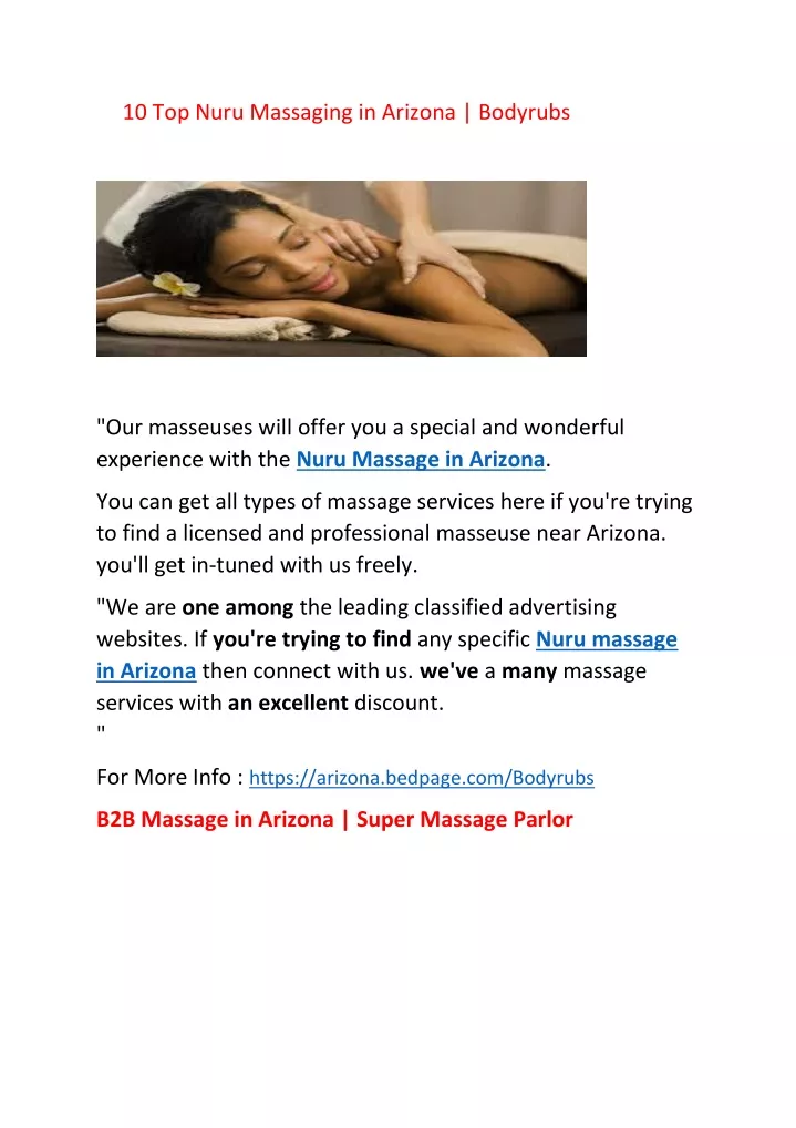 10 top nuru massaging in arizona bodyrubs