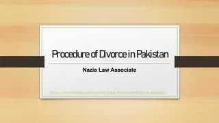 Legal Procedure of divorce in Pakistan in 2020