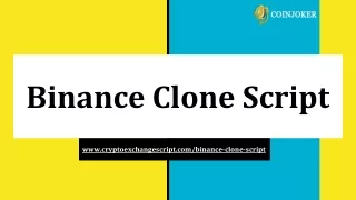 Binance Clone Script with enriched features