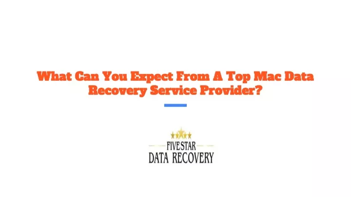 what can you expect from a top mac data recovery service provider