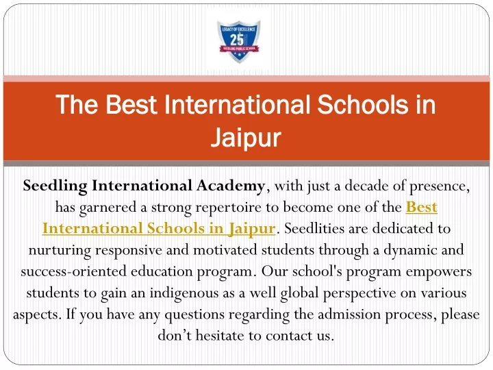 the best international schools in jaipur