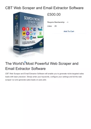 cbt web scraper and email extractor software