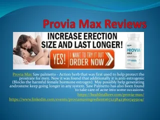 Provia Max - More Energy To Go Long Night