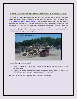 count construction site security systems