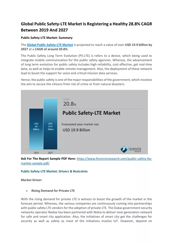 global public safety lte market is registering