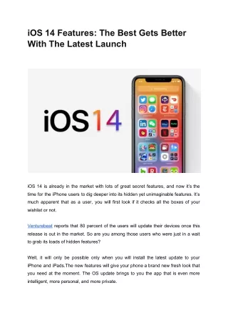 ios 14 features the best gets better with