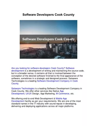 software developers cook county