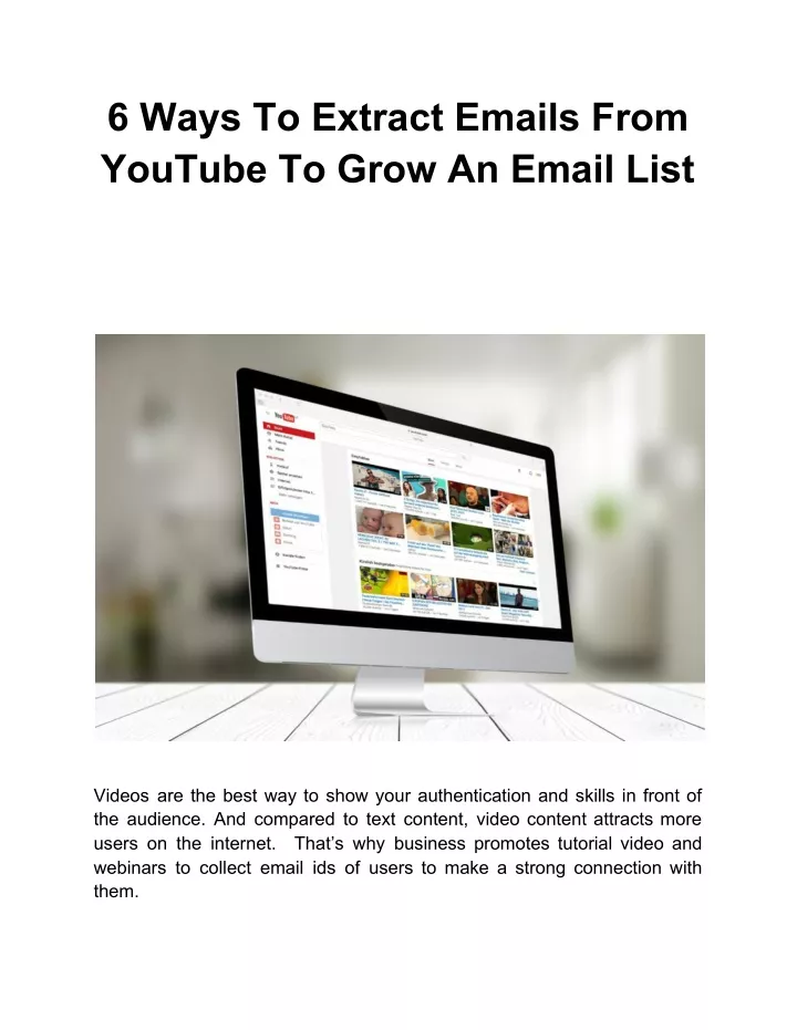 6 ways to extract emails from youtube to grow