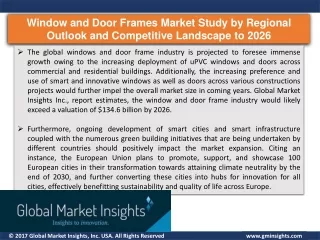 window and door frames market study by regional