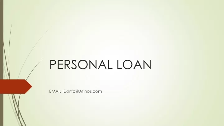 personal loan