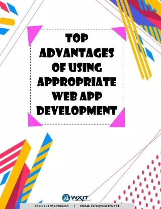 Top Advantages Of Using Appropriate Web App Development