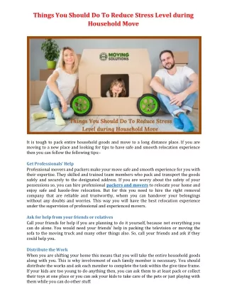 things you should do to reduce stress level
