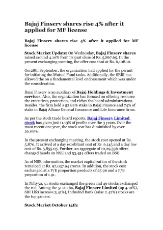 bajaj finserv shares rise 4 after it applied