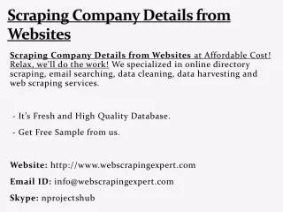 scraping company details from websites