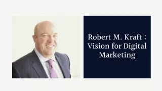 Robert M. Kraft - CEO - New Edge  Marketing , LLC