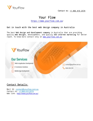 Your Flow is the best online marketing company in Australia
