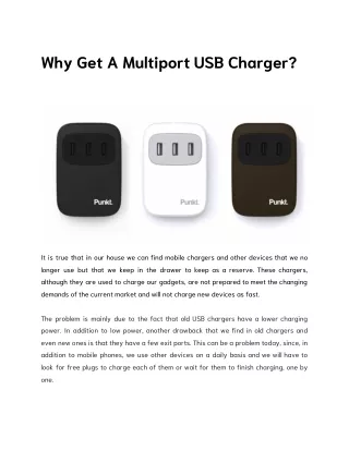 why get a multiport usb charger