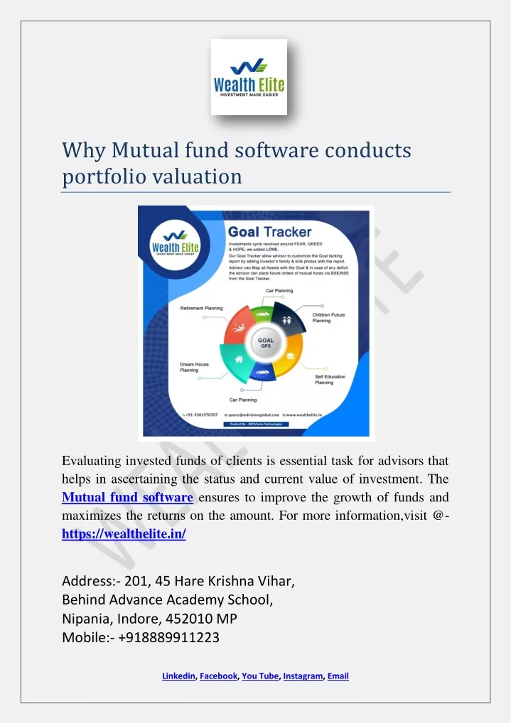 why mutual fund software conducts portfolio