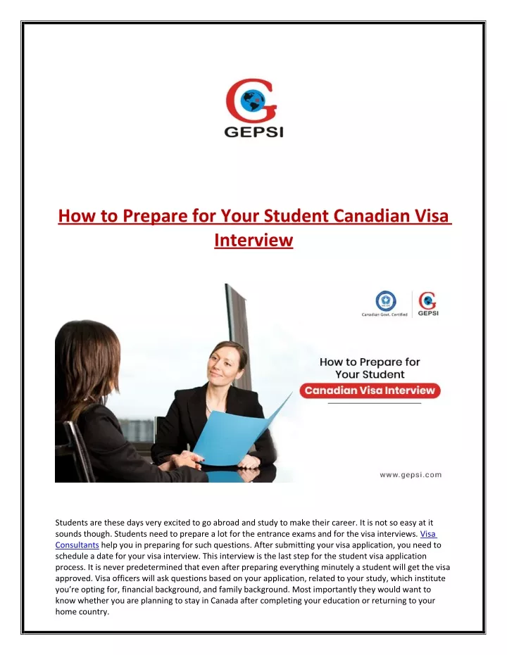 how to prepare for your student canadian visa