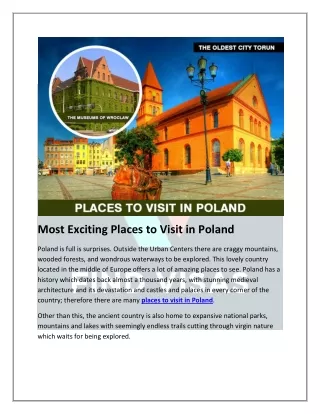 most exciting places to visit in poland