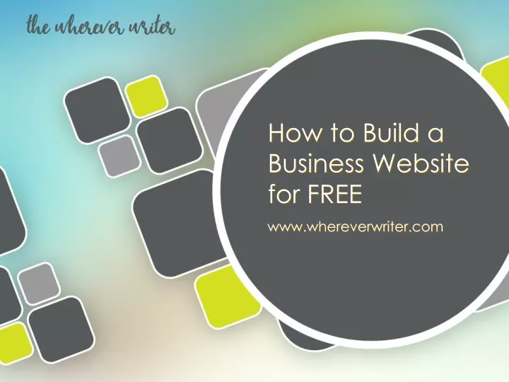 how to build a business website for free